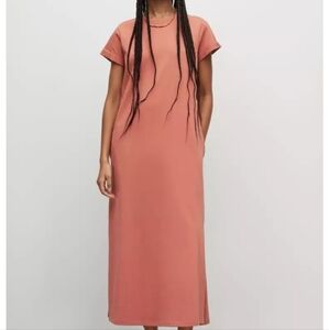 All Saints | Dresses | All Saints Anna Crew Neck Short Sleeve Maxi Dress  Womens Orange Red | Poshmark